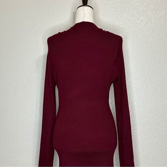 Fashion Nova Burgundy Arie Sweater Mini Dress - Picture 9 of 13